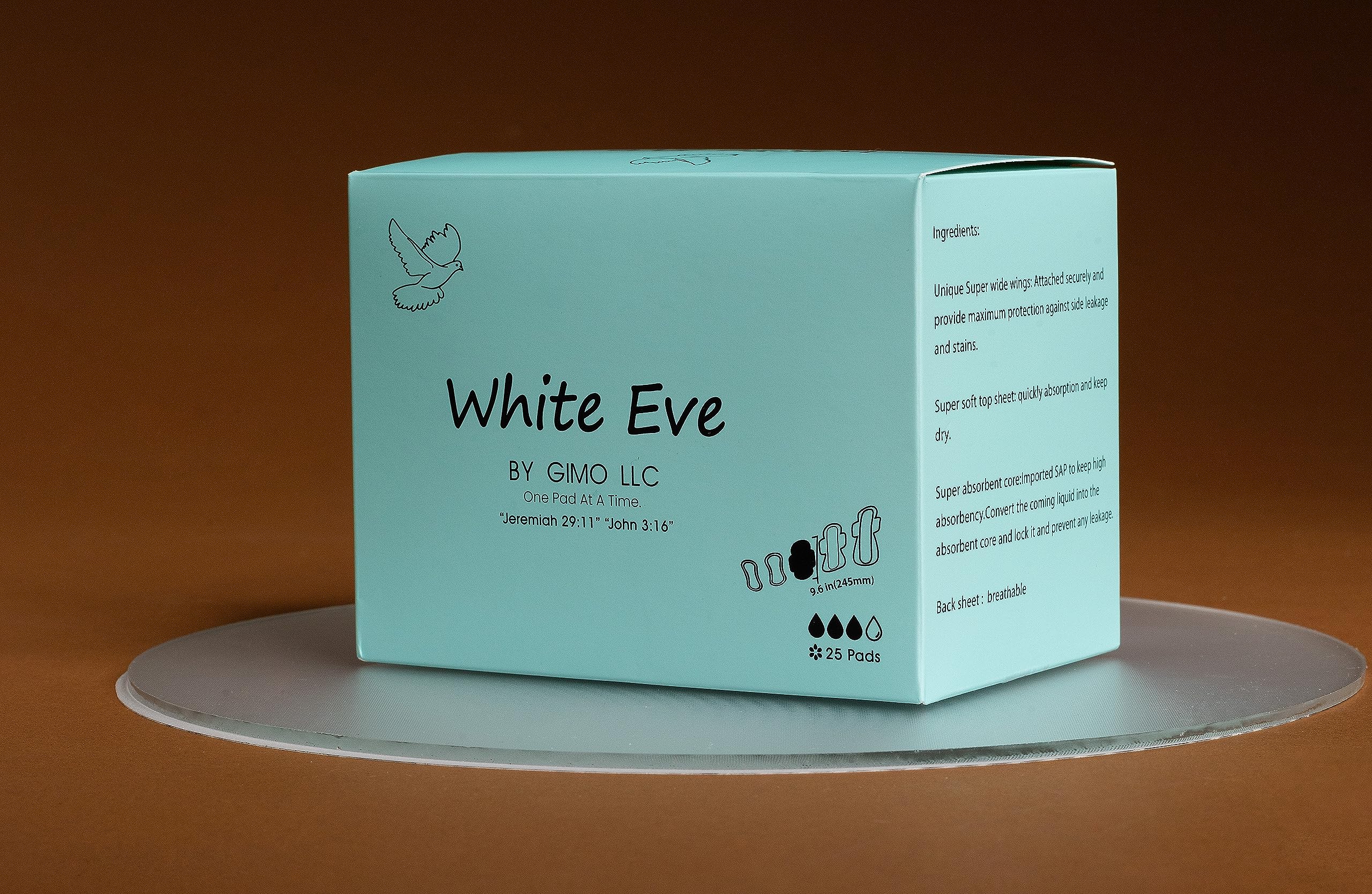 WHITE EVE Sanitary Pad Ultra Thin Sanitary Pads for Women with Fast Absorption and Leak Guard